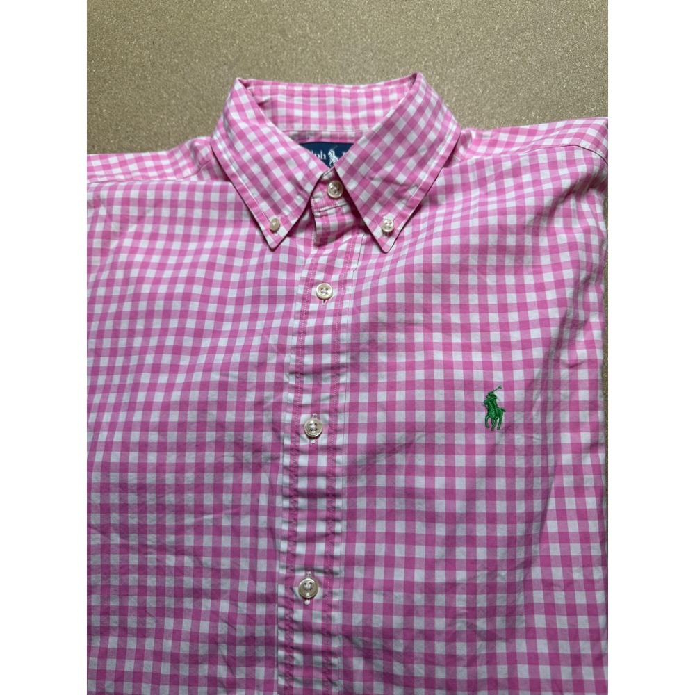 Ralph Lauren Classic Fit Pink Gingham Check Short‎ Sleeve Shirt Kids
